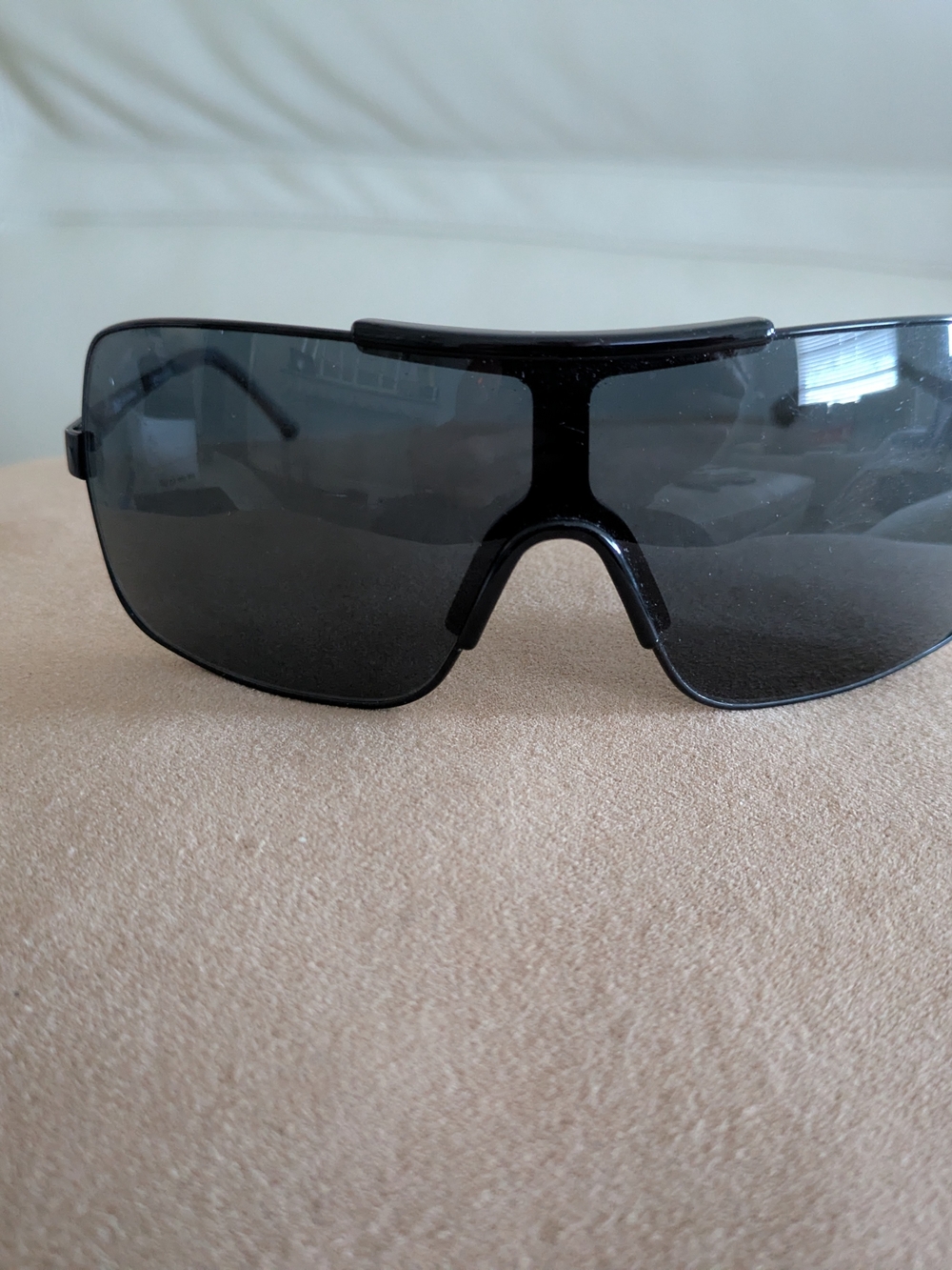 Authentic D&G Dolce & Gabbana Black Shield Y2K Rare Sunglasses